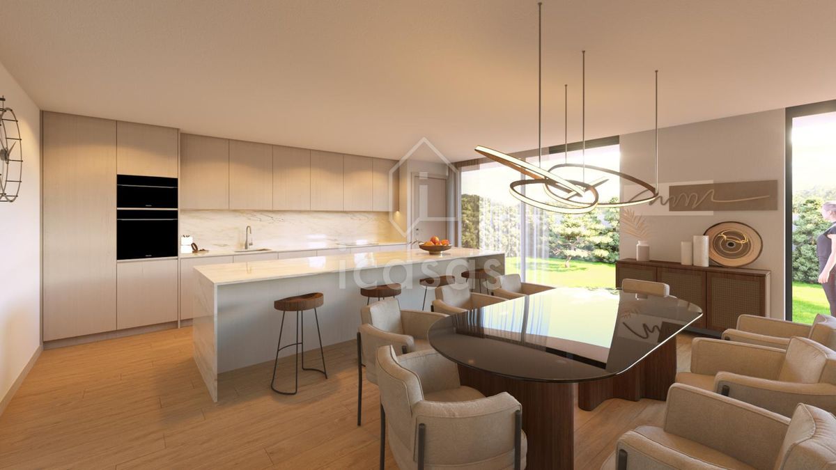 Project image: the kitchen, open to the living room