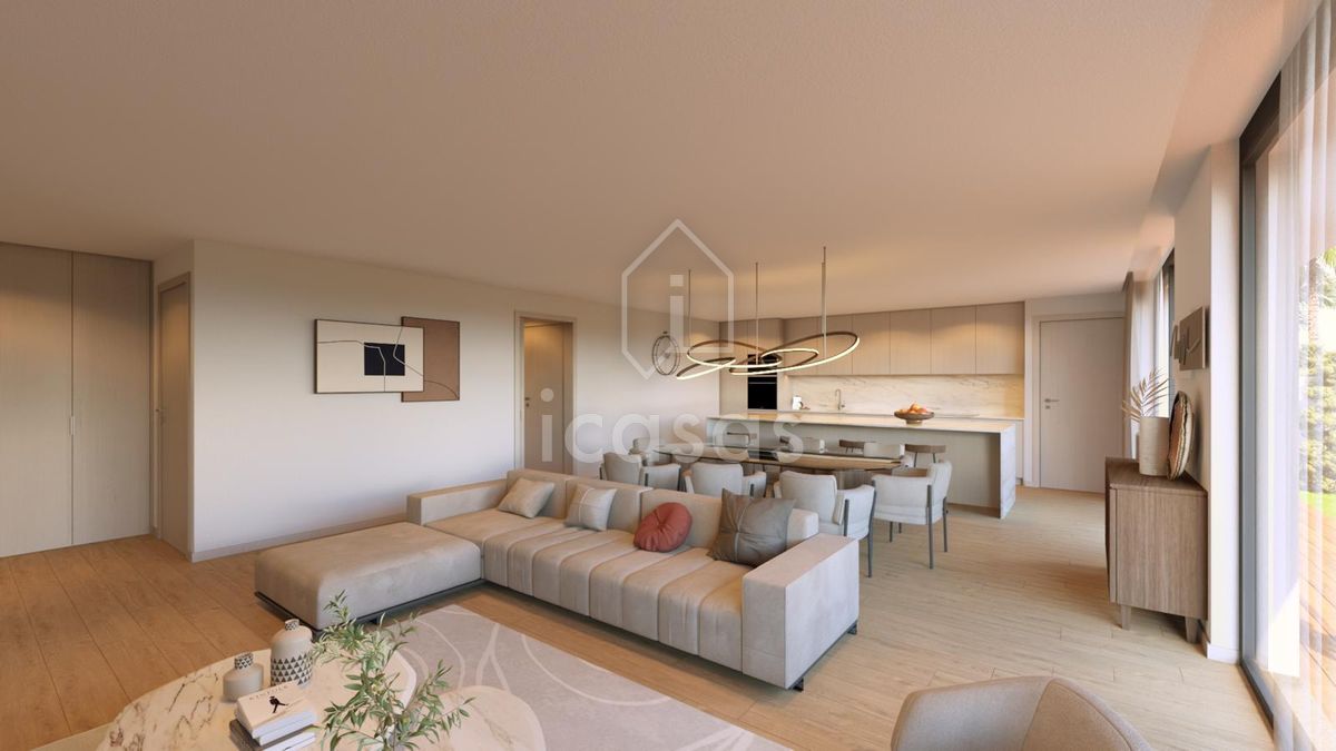 Project image: from the living room towards the kitchen